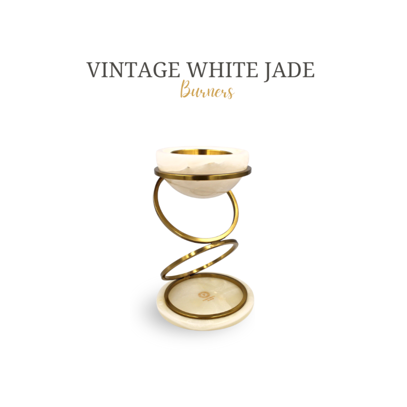 Vintage white jade burner.